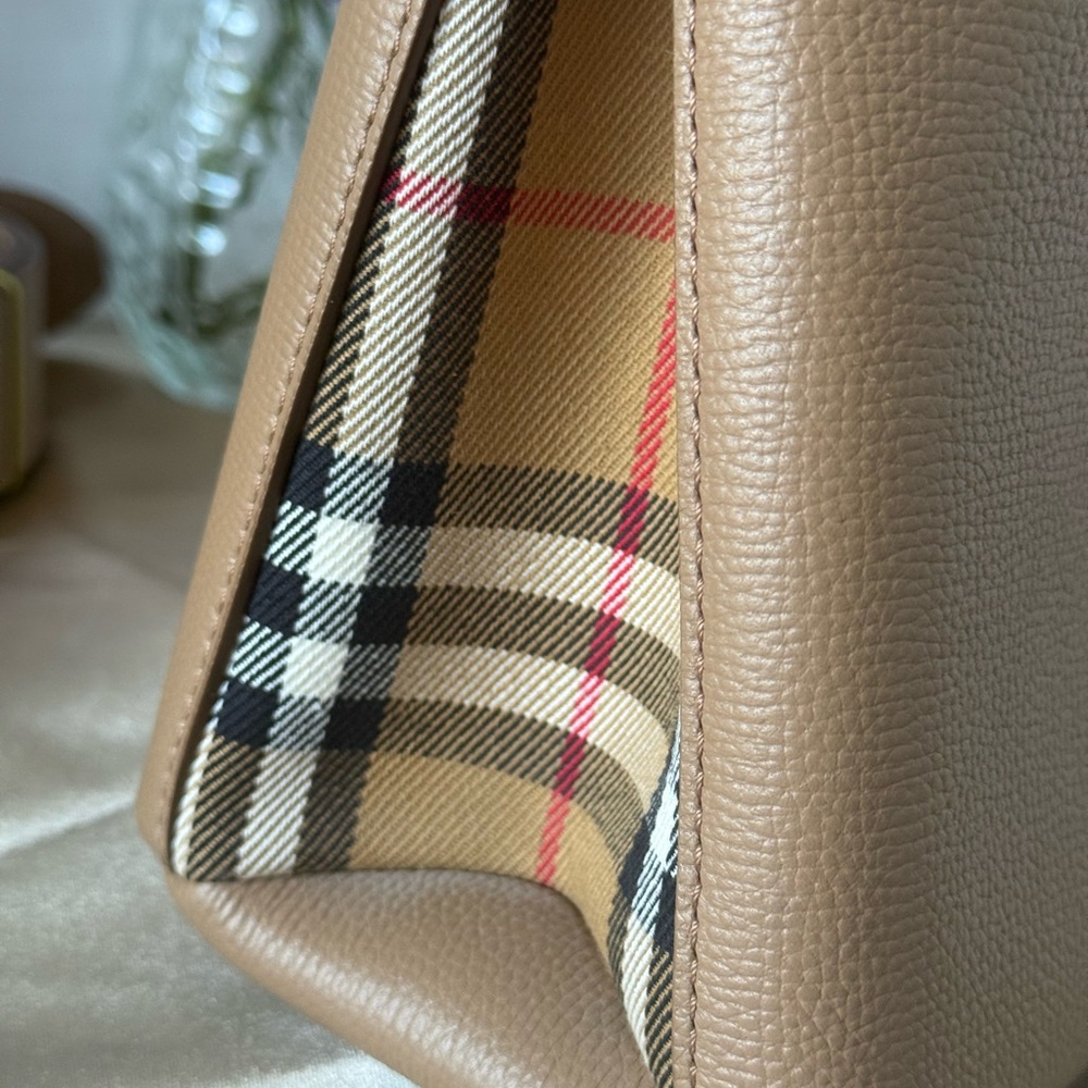 Beautiful Beige Burberry Banner Tote Bag. - Picture 12 of 17